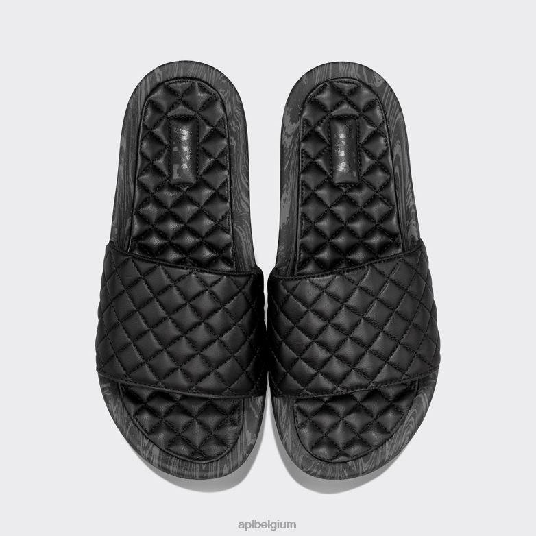 Heren lusso glijbaan 15 406TH1029 dias zwart/antraciet/marmer APL