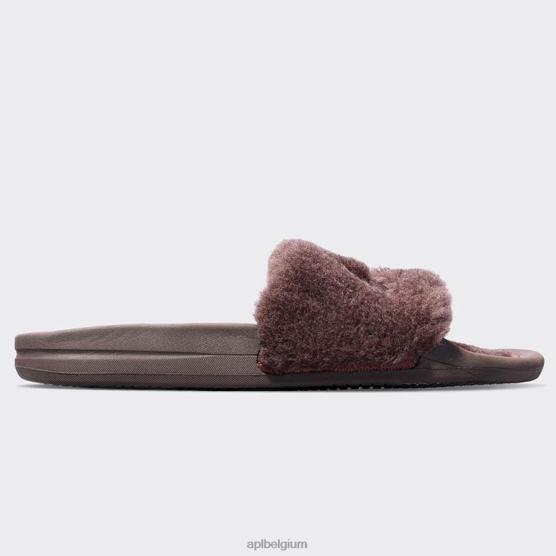 Heren shearling glijbaan 406TH1002 dia\s chocolade APL