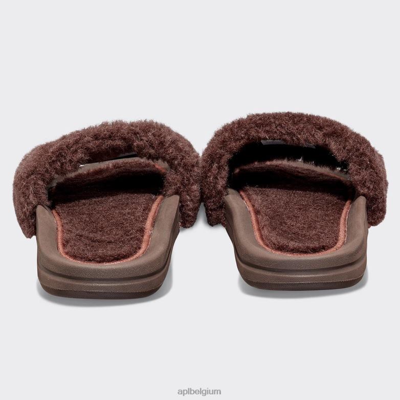 Heren shearling glijbaan 406TH1002 dia\s chocolade APL