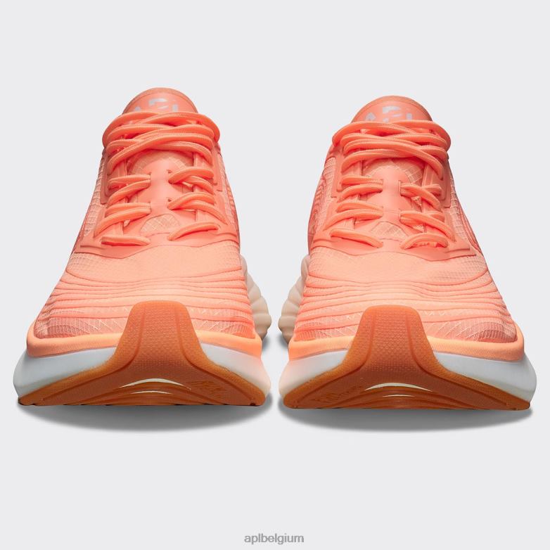 Heren stroomlijnen 23 406TH877 rennen neon perzik/wit/gom APL