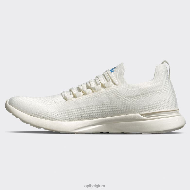 Heren techloom briesje 37 406TH719 rennen ivoor/kustblauw APL