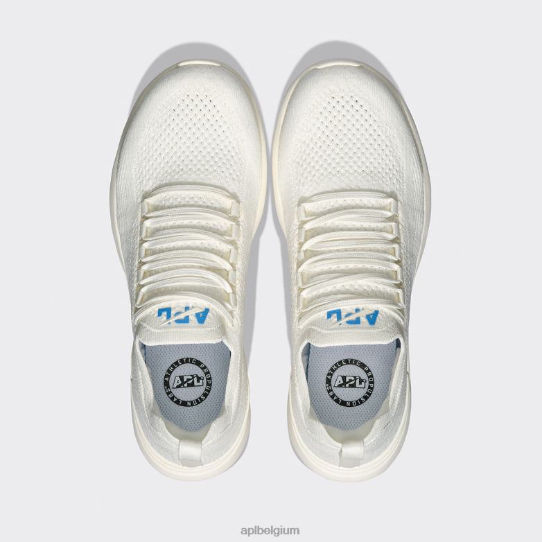 Heren techloom briesje 37 406TH719 rennen ivoor/kustblauw APL