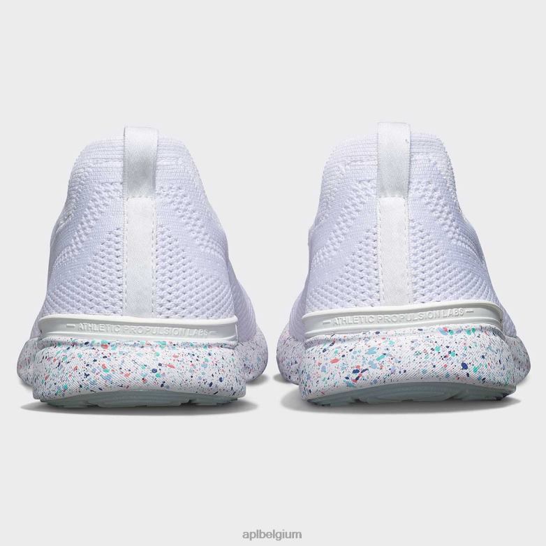 Heren techloom briesje 37 406TH762 rennen wit/ijsblauw/spikkel APL