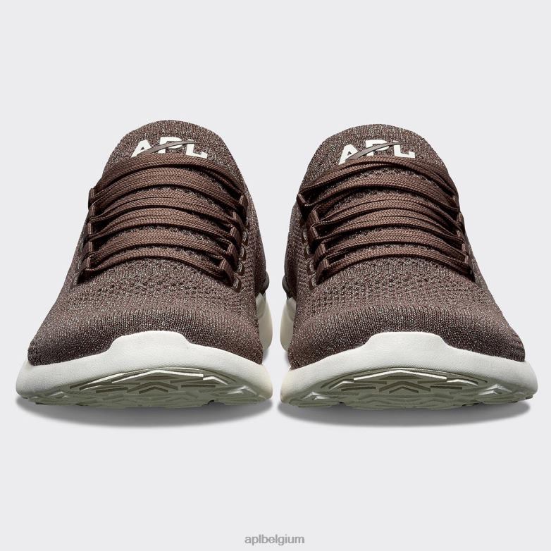 Heren techloom briesje 39 406TH881 rennen metallic chocolade/ivoor APL