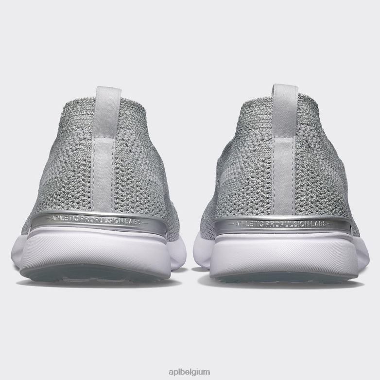 Heren techloom briesje 39 406TH890 rennen metallic zilver/wit APL