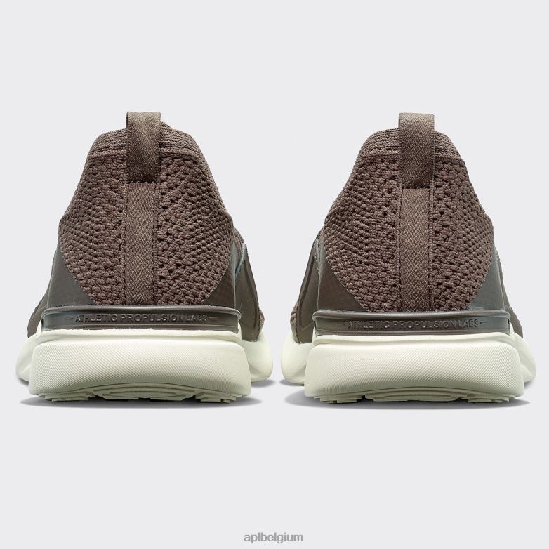 Heren techloom gelukzaligheid 31 406TH829 rennen chocolade/ongerept APL