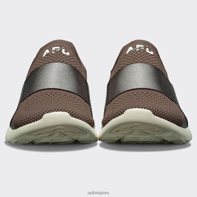 Heren techloom gelukzaligheid 31 406TH829 rennen chocolade/ongerept APL