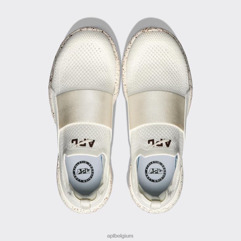 Heren techloom gelukzaligheid 32 406TH884 rennen ivoor/chocolade/spikkel APL