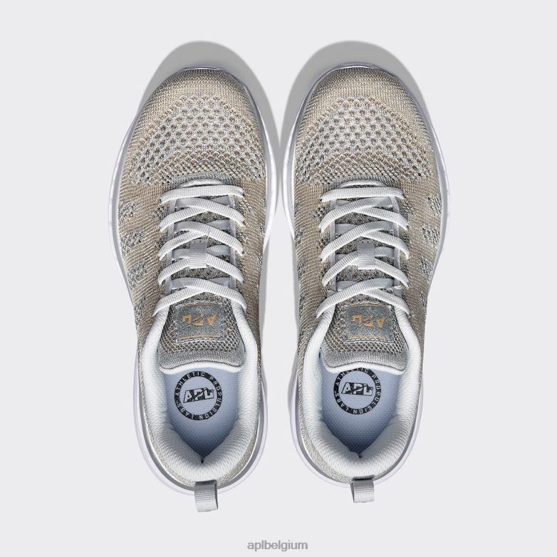 Heren techloom pro 49 406TH843 rennen metallic zilver/champagne/wit APL