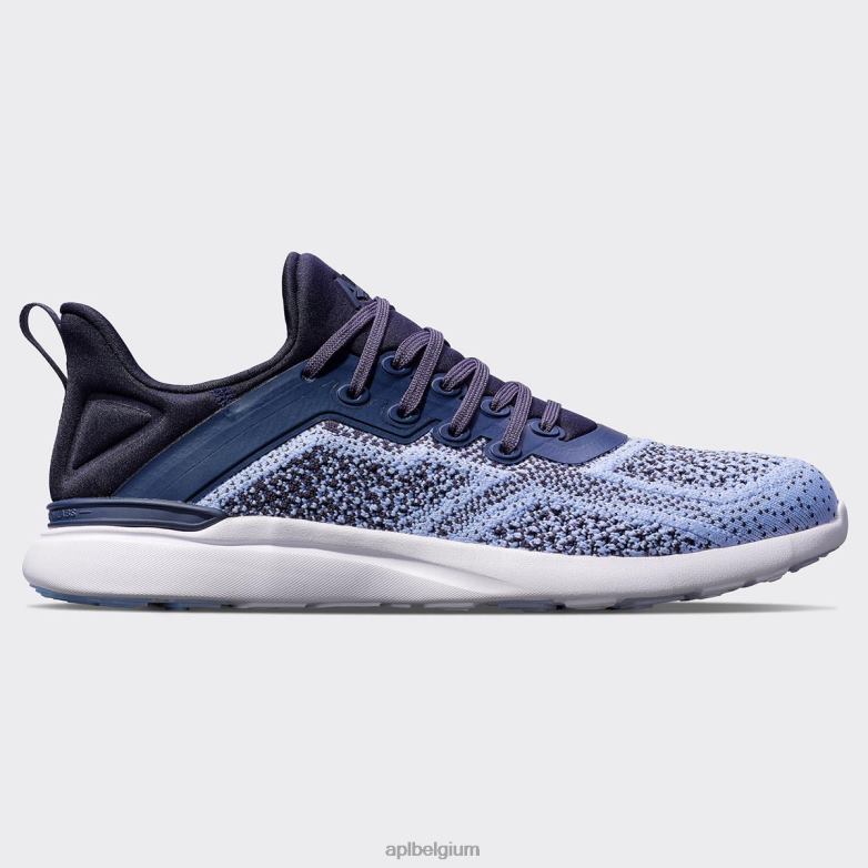 midden/gesmeed blauw/ombre