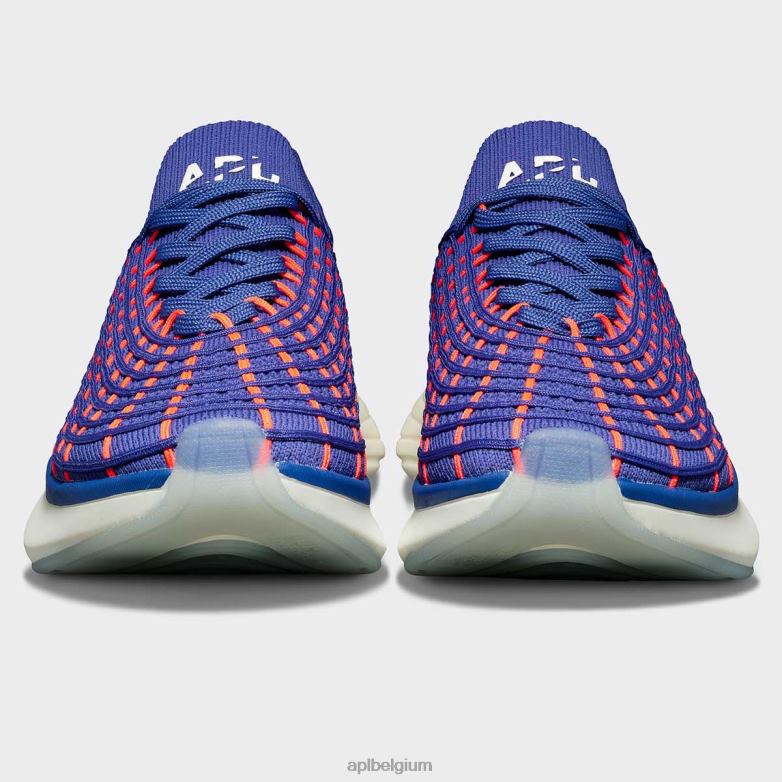 Heren techloom-zipline 68 406TH755 rennen blauwe waas/impuls rood APL