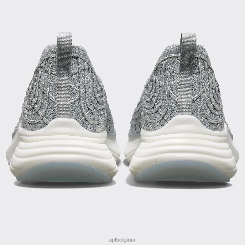 Heren techloom-zipline 69 406TH855 rennen metallic zilver/wit APL