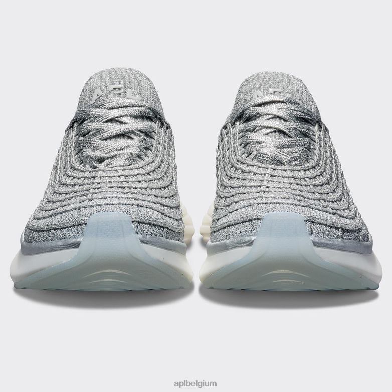 Heren techloom-zipline 69 406TH855 rennen metallic zilver/wit APL