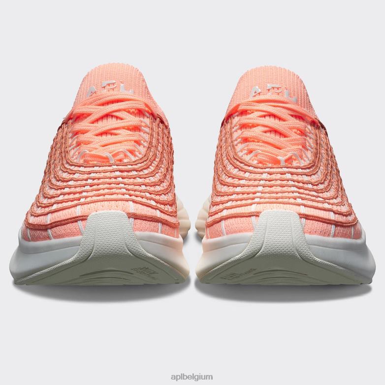 Heren techloom-zipline 69 406TH856 rennen neon perzik/terracotta/ivoor APL