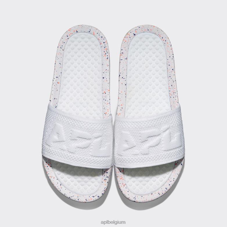 Heren groot logo techloom dia 7 406TH1038 dia's wit/impuls rood/blauwe waas APL