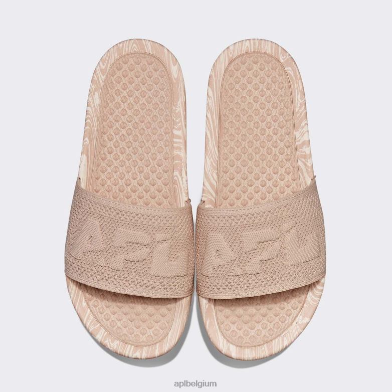 vrouwen groot logo techloom dia 4 406TH671 dia's rozenstof/creme/marmer APL