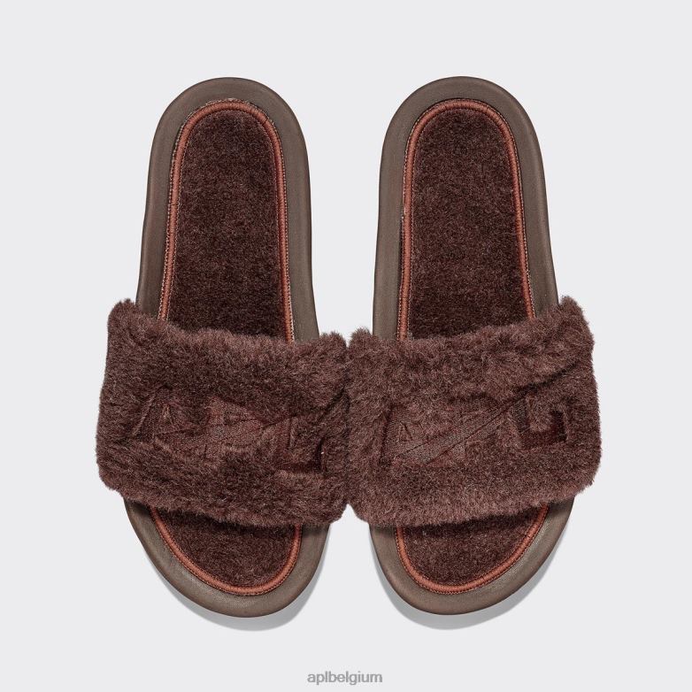vrouwen shearling glijbaan 406TH569 dia's chocolade APL