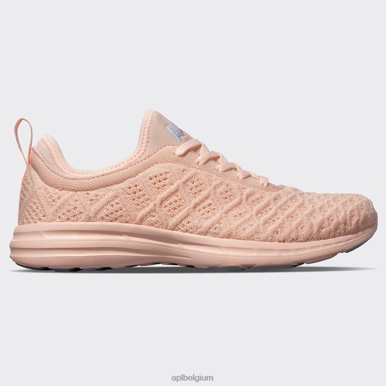 vrouwen techloom fantoom 42 406TH38 rennen vervaagd perzik/wit APL