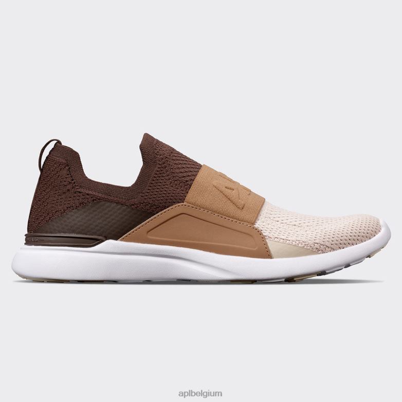 vrouwen techloom gelukzaligheid 29 406TH402 rennen chocolade/karamel/warme zijde APL