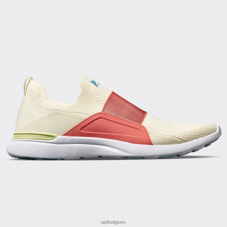 vrouwen techloom gelukzaligheid 30 406TH423 rennen gaaf/vuurkoraal/kustblauw APL