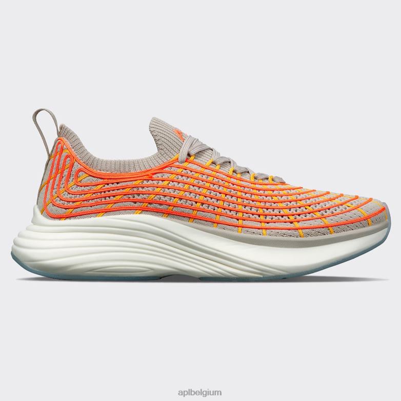 vrouwen techloom-zipline 66 406TH348 rennen klei/laser rood/goudsbloem APL