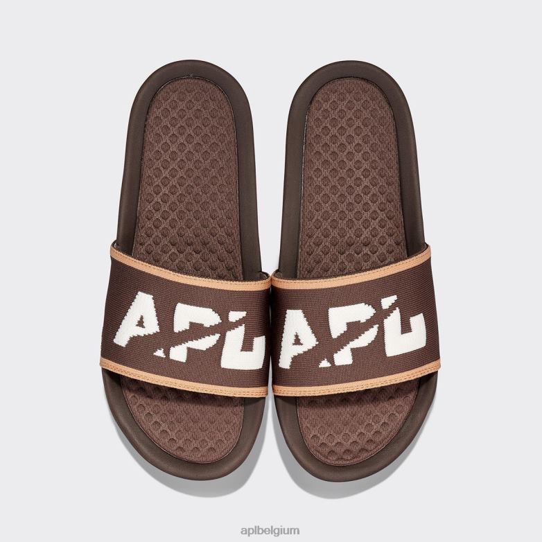 vrouwen groot logo techloom dia 2 406TH565 dias chocolade/ivoor/karamel APL