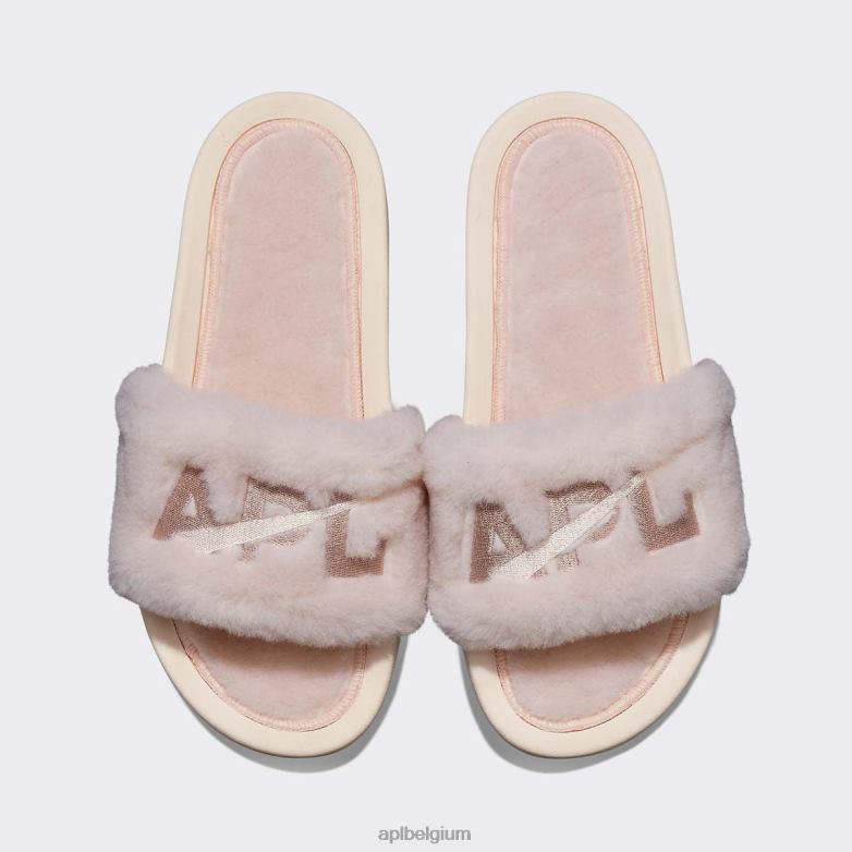 vrouwen shearling glijbaan 406TH612 dias creme/rozenstof APL