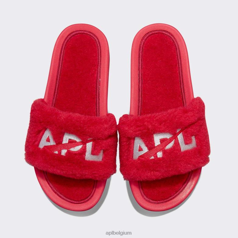 vrouwen shearling glijbaan 406TH614 dias rood/zilver APL