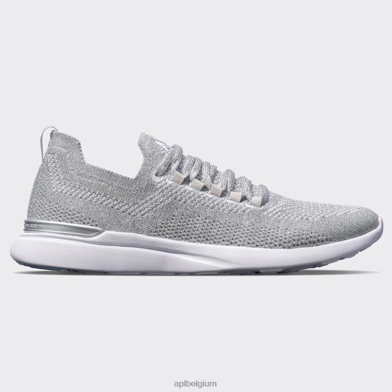 metallic zilver/wit