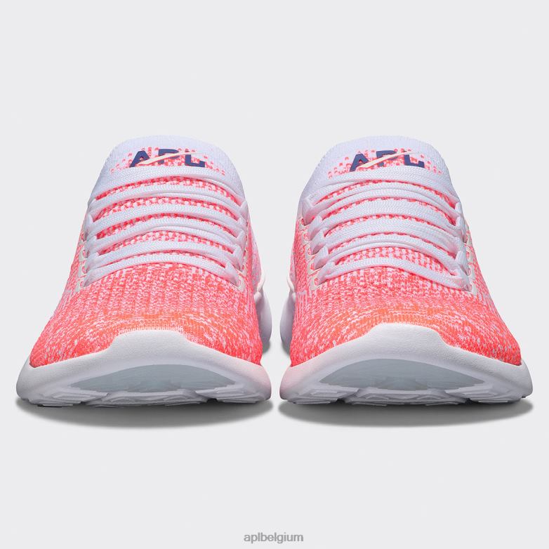 vrouwen techloom briesje 33 406TH5 rennen wit/impuls rood/ombre APL