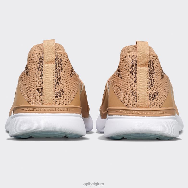 vrouwen techloom gelukzaligheid 27 406TH244 rennen karamel/chocolade/wit APL
