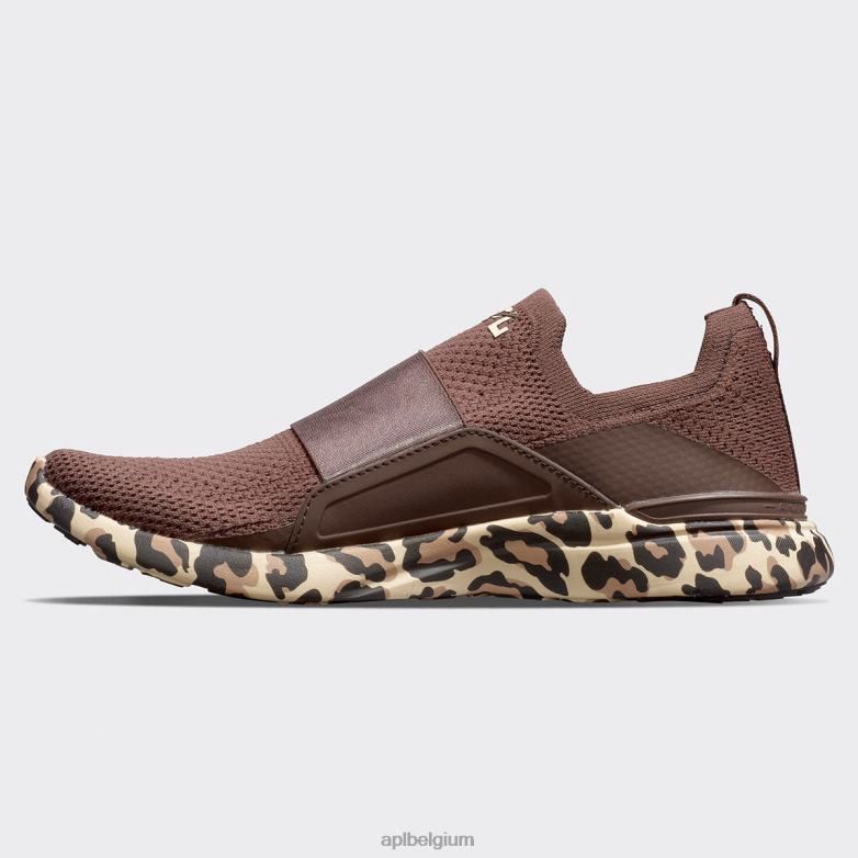 vrouwen techloom gelukzaligheid 30 406TH403 rennen chocolade/luipaard APL