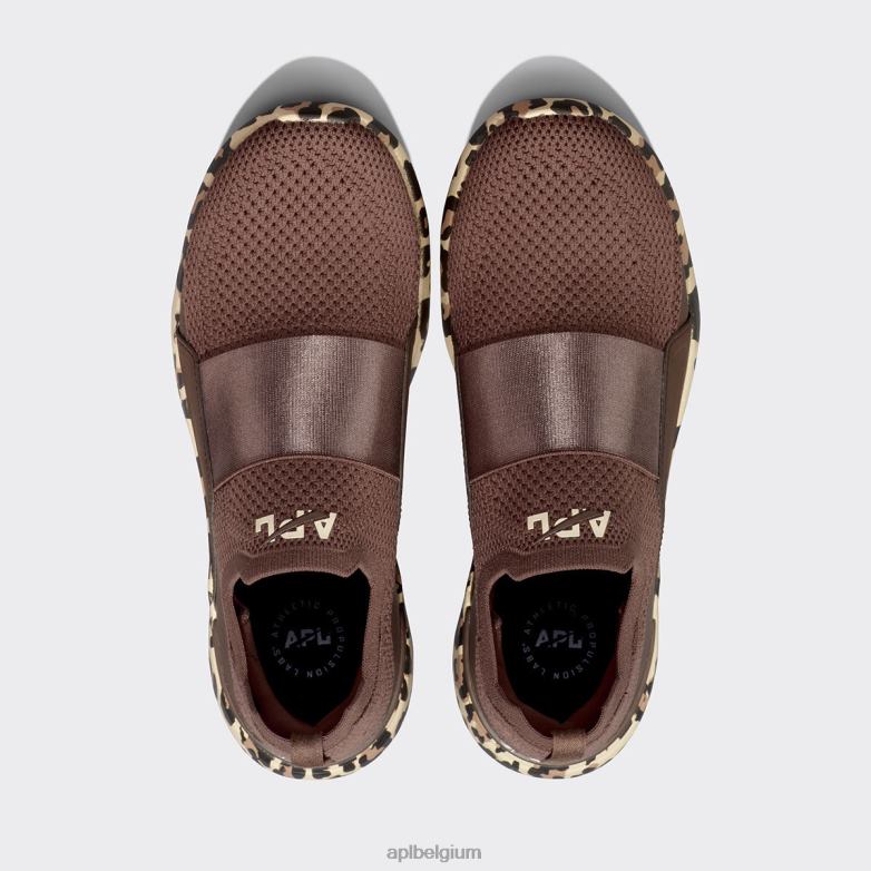 vrouwen techloom gelukzaligheid 30 406TH403 rennen chocolade/luipaard APL