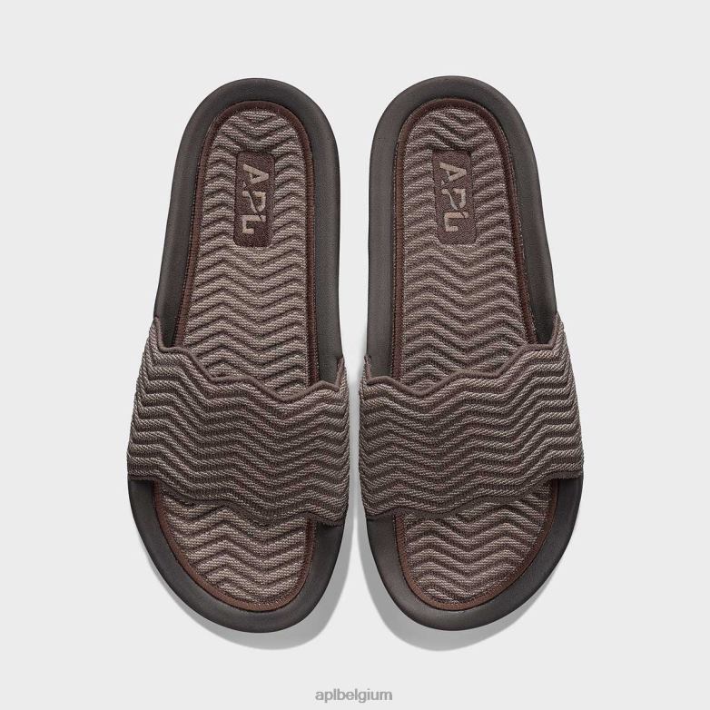 vrouwen techloom zigzag glijbaan 406TH567 dias chocolade/amandel APL