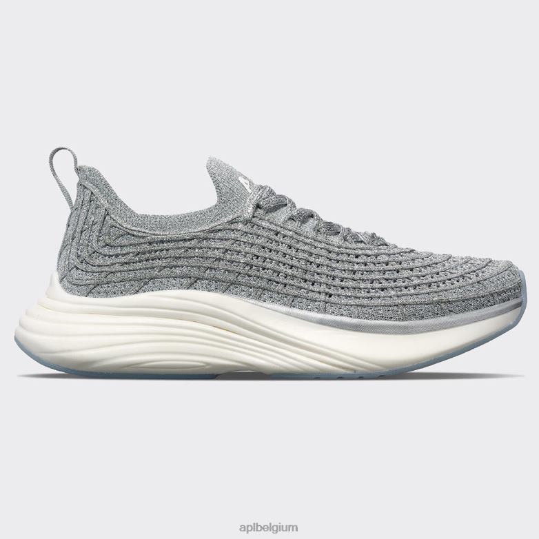 metallic zilver/wit