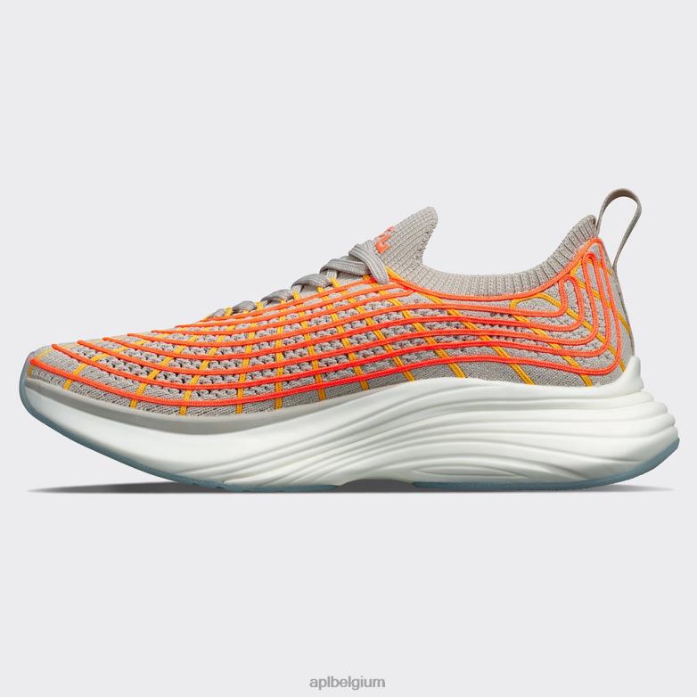 vrouwen techloom-zipline 66 406TH348 rennen klei/laser rood/goudsbloem APL