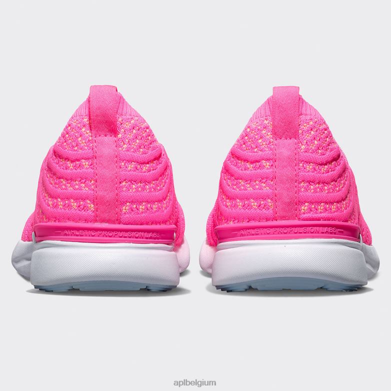vrouwen techloomgolf 56 406TH37 rennen fusion roze/neon perzik/wit APL