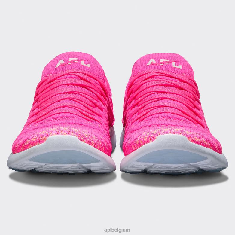 vrouwen techloomgolf 56 406TH37 rennen fusion roze/neon perzik/wit APL