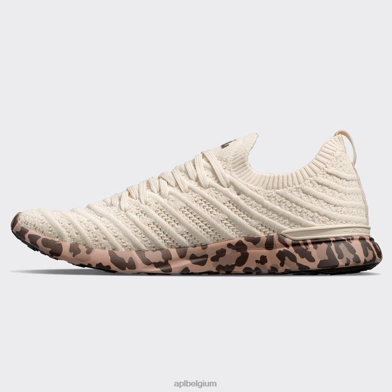 vrouwen techloomgolf 61 406TH437 rennen perkament/karamel/luipaard APL