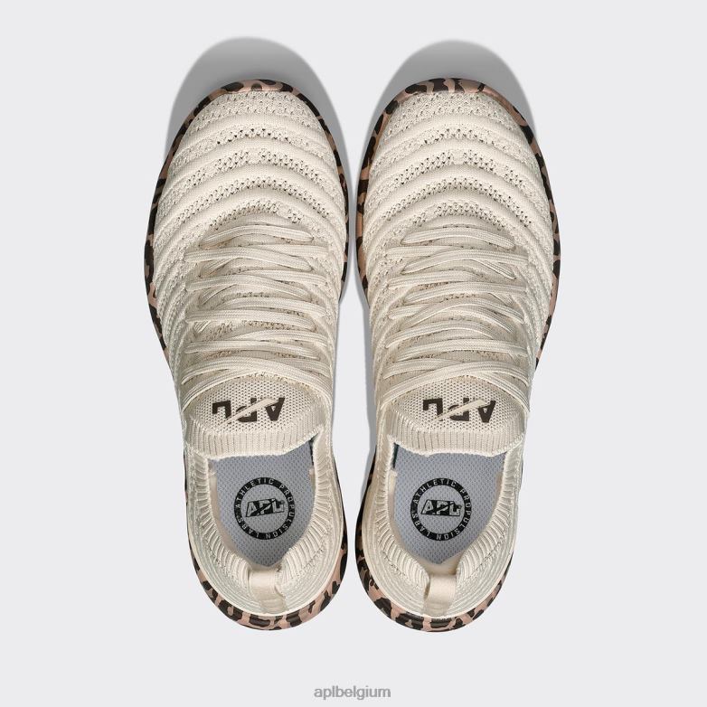 vrouwen techloomgolf 61 406TH437 rennen perkament/karamel/luipaard APL
