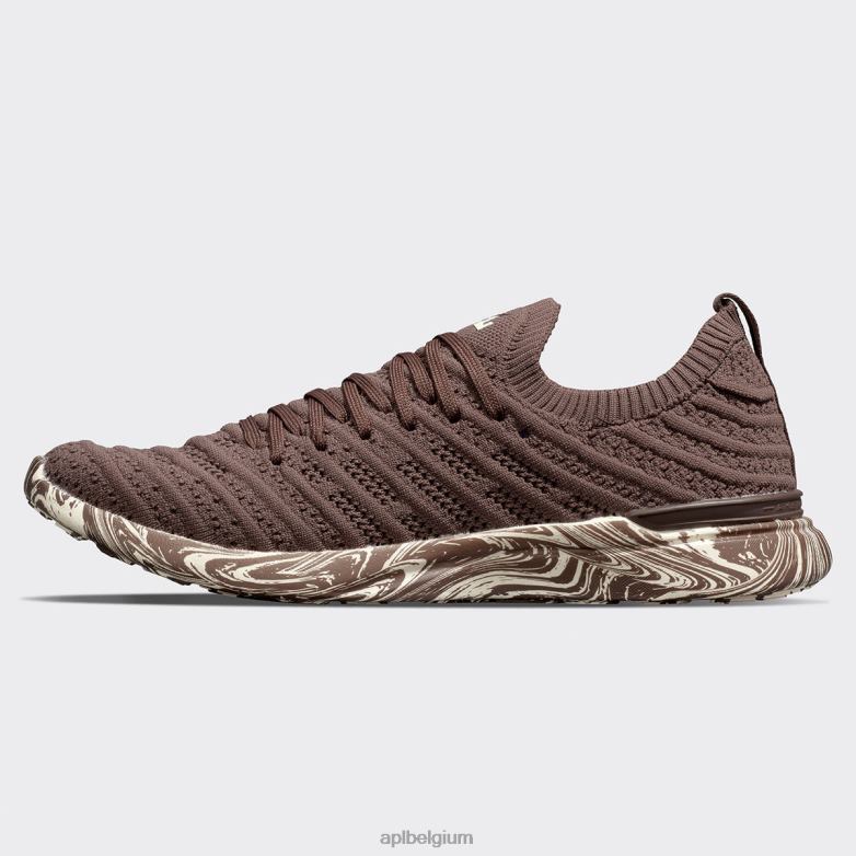 vrouwen techloomwave 60 406TH338 rennen chocolade/ongerept/marmer APL